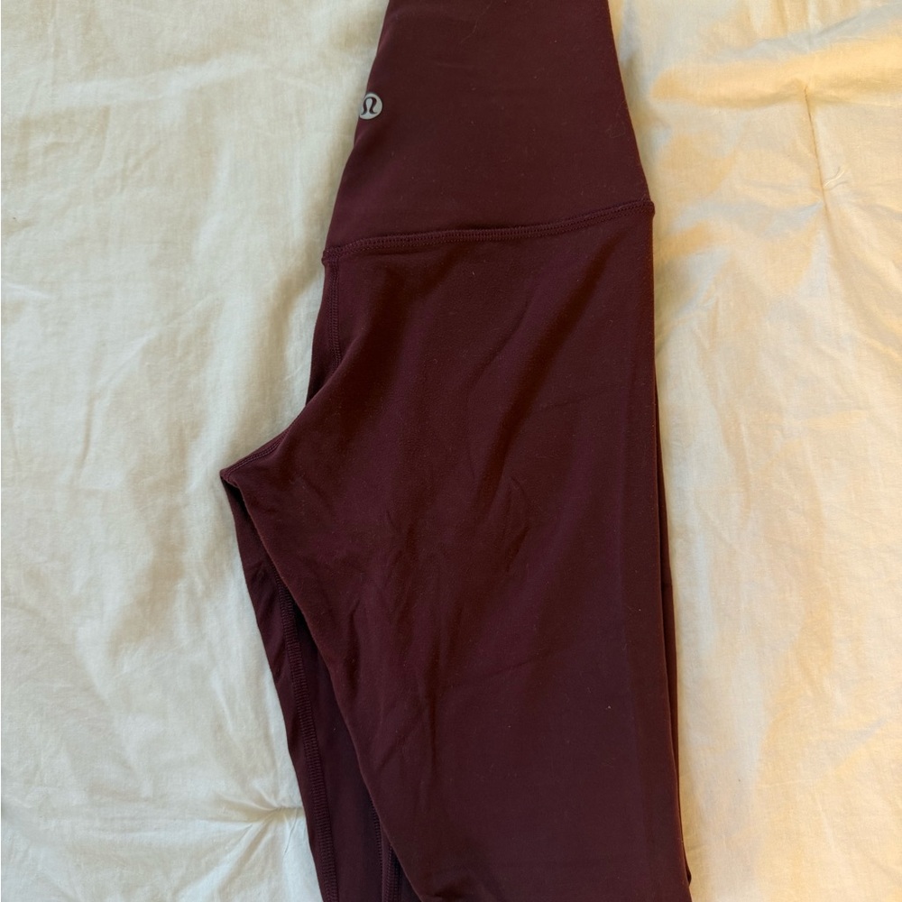 Lululemon Burgundy Leggings 25 inseam